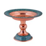 Aghajani Turquoise Inlaying (FiroozehKoobi) Dessert Plate Code F039