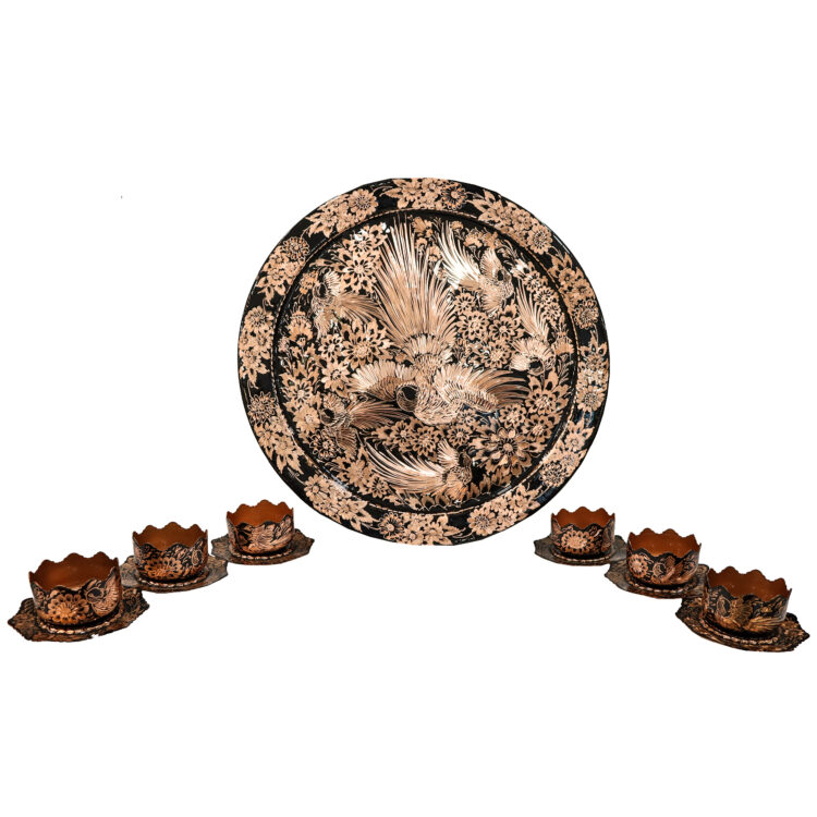 13-Piece Copper Haft-Seen Set, Diamond Cut Model view 1