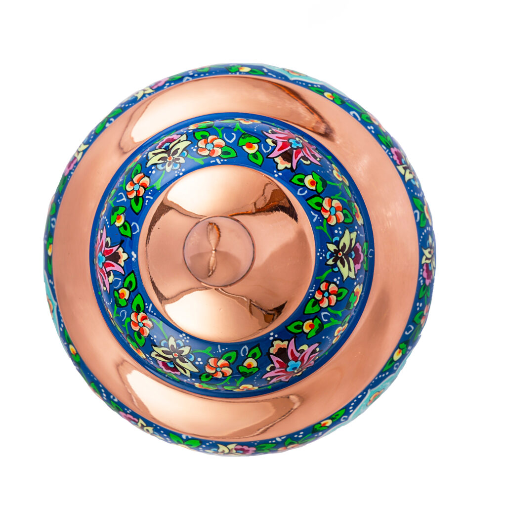 Aghajani Sugar Bowl Model Copper and Pardaz Code P045 view 5