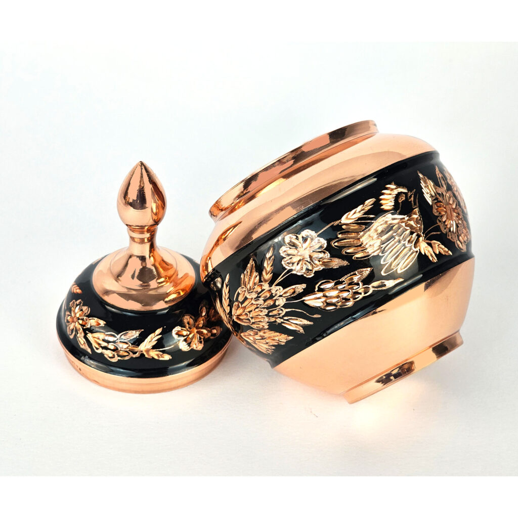 Diamond Cut Copper Sugar Bowl Code KK01 view 9