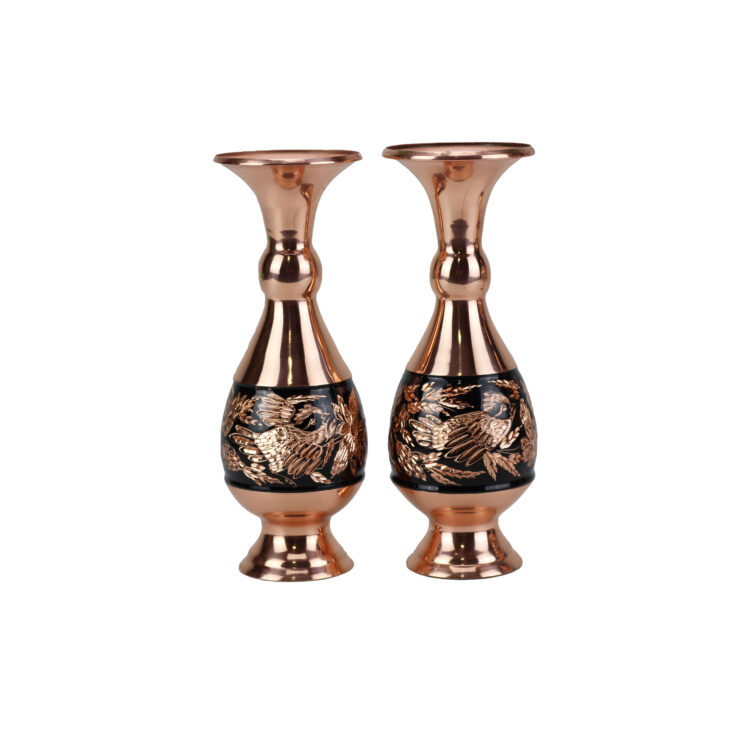 3-Piece Atlas Copper Vase and Nut Dish Set view 7