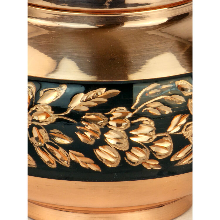 3-Piece Copper Sugar Bowl and Vase Set Diamond Cut Code s16 view 6