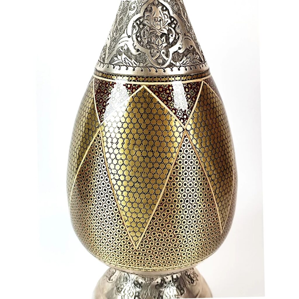Inlaid Vase with Islamic Design Code GH40 Set of 2 view 6
