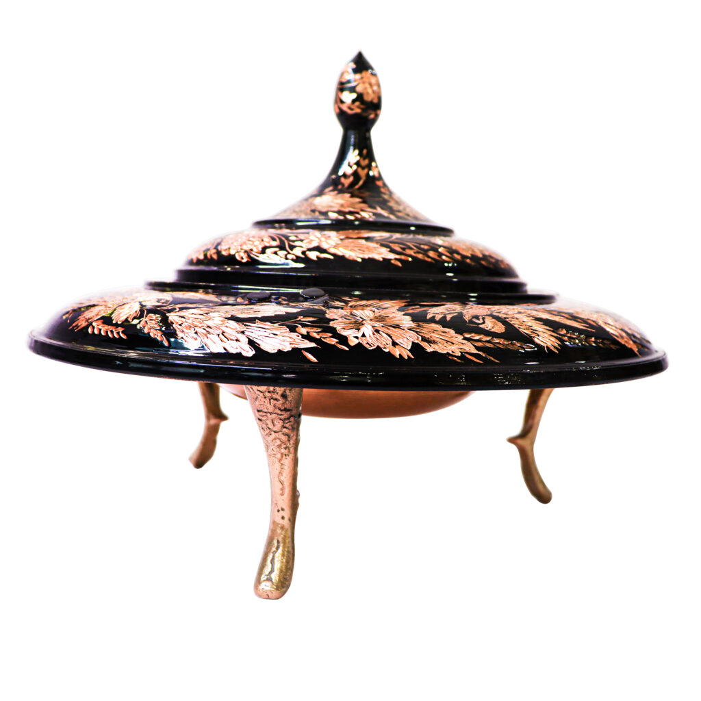Diamond Cut Copper Chocolate Dish Code HQ33p25 view 4
