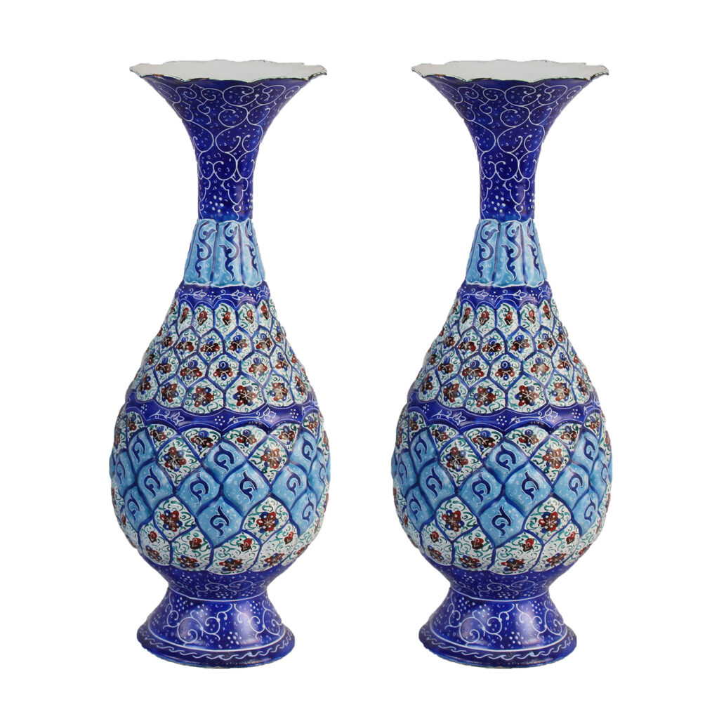 Enamel 3-Piece Vase and Candy Dish Model Aseman view 7
