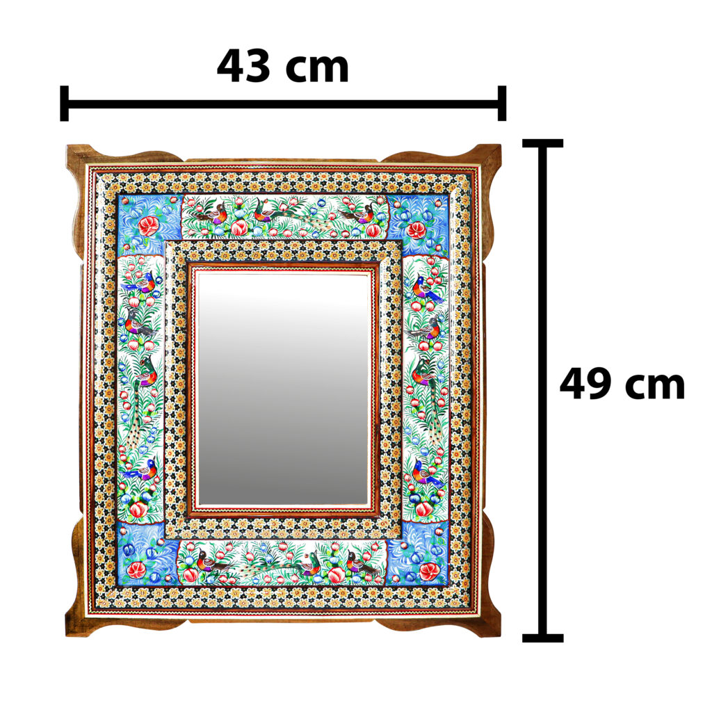 Inlaid Mirror Model Unique with Miniature Embossed Design Code GrBl50p44mr22p16 view 7