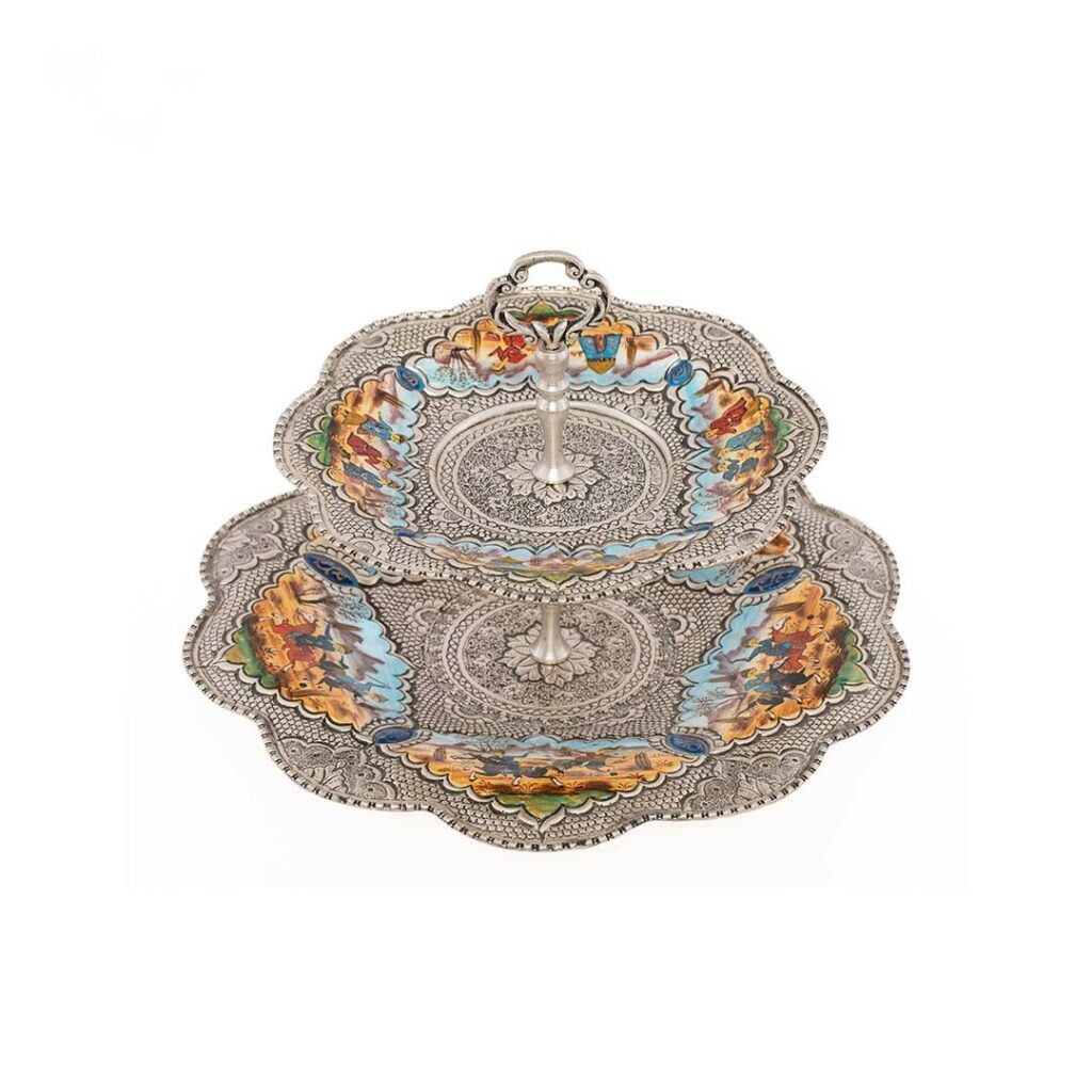 Two-Tier Engraved Miniature Stand Chocolate Bowl Model Code M030 view 1