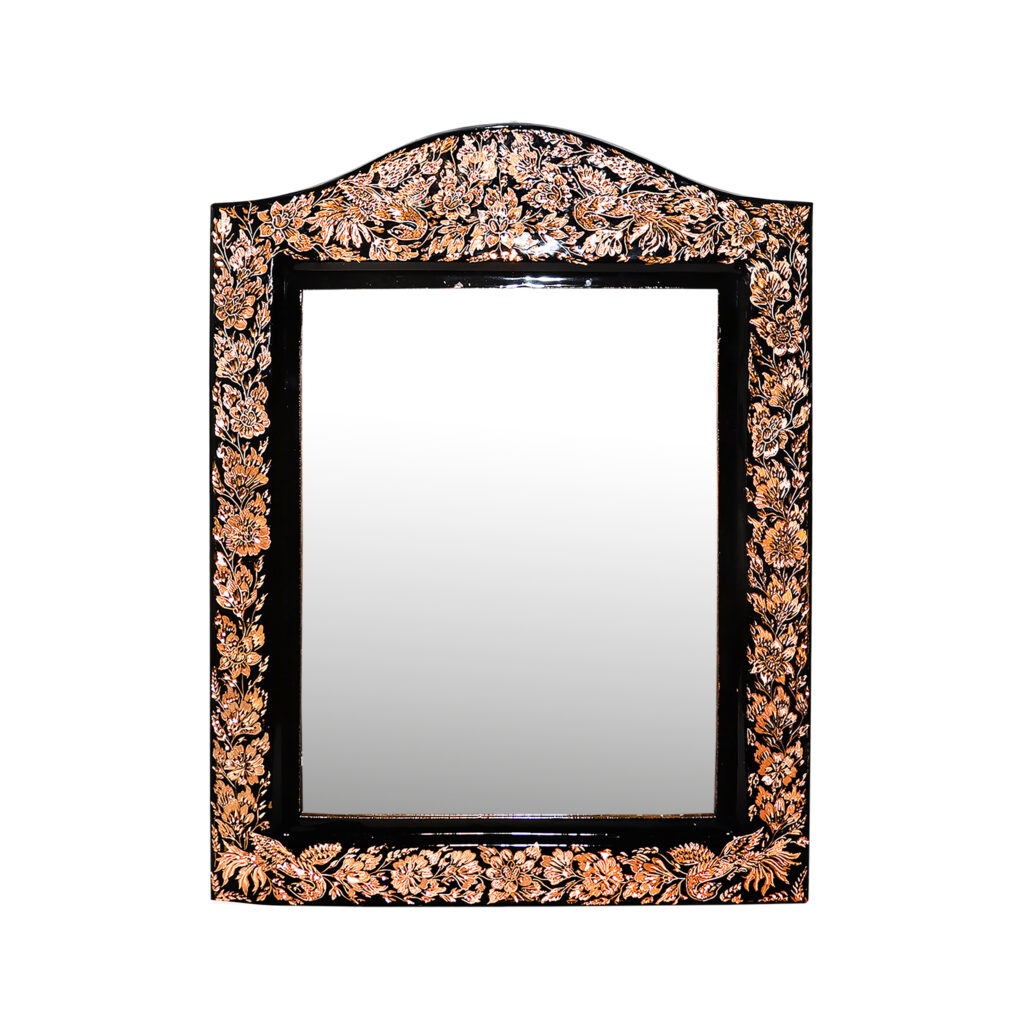 3-Piece Royal Design Diamond Cut Copper Mirror and Candle Holder Set Code HQ466446 view 7