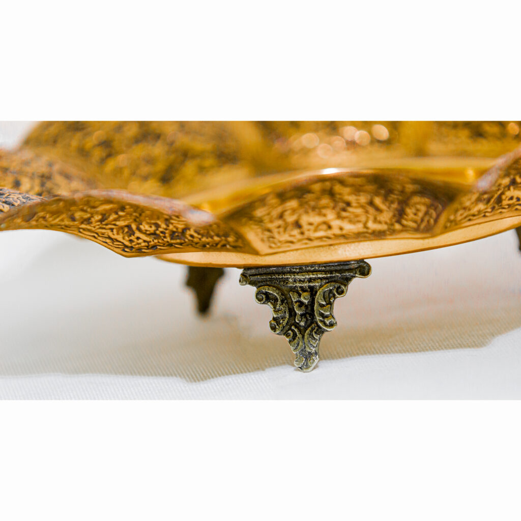 Copper Engraved Plate, Floral and Bird Design, Model CRX view 2