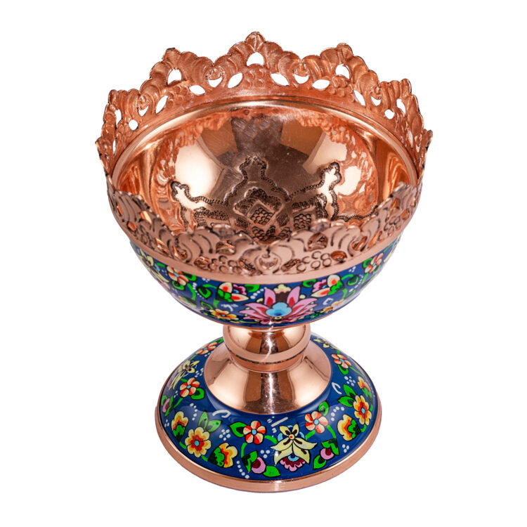 Aghajani Nut Dish, Copper and Pardaz Model Code P065 view 3