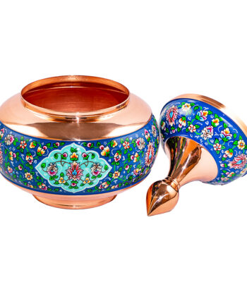 Aghajani Pardaz Copper Sugar Bowl Code P111 view 2