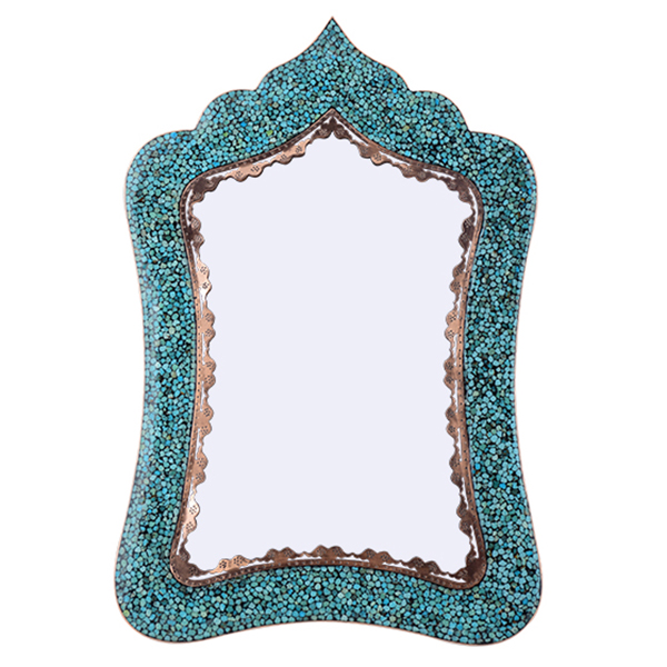 Aghajani Rectangular Mirror Model Turquoise Inlaying (FiroozehKoobi) Code 035 view 1