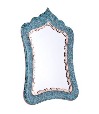 Aghajani Rectangular Mirror Model Turquoise Inlaying (FiroozehKoobi) Code 035 view 3