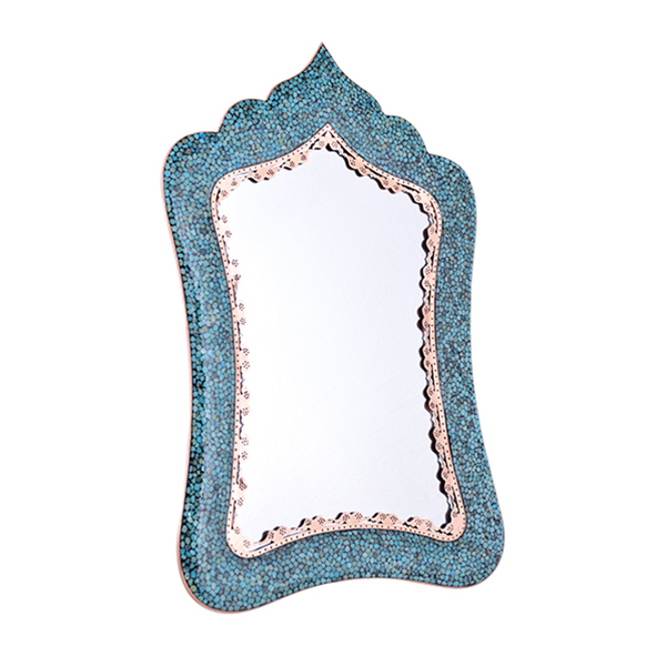 Aghajani Rectangular Mirror Model Turquoise Inlaying (FiroozehKoobi) Code 035 view 3