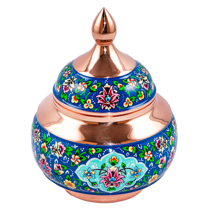 Aghajani Sugar Bowl Model Copper and Pardaz Code P045 view 3