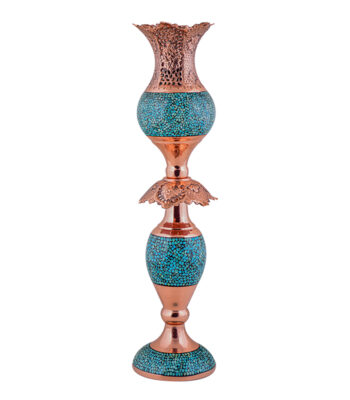 Aghajani Turquoise Inlaying (FiroozehKoobi) Candlestick Code F024 view 1