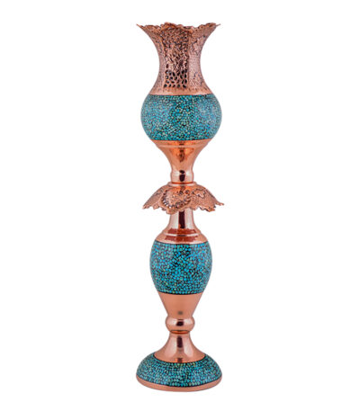 Aghajani Turquoise Inlaying (FiroozehKoobi) Candlestick Code F024 view 1