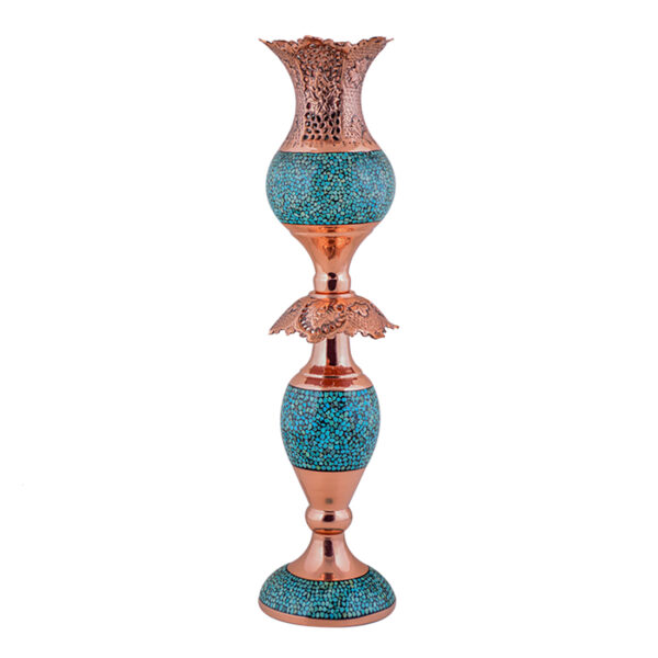 Aghajani Turquoise Inlaying (FiroozehKoobi) Candlestick Code F024 view 1