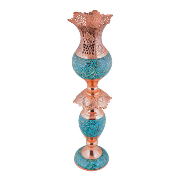 Aghajani Turquoise Inlaying (FiroozehKoobi) Candlestick Code F024 view 3