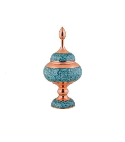 Aghajani Turquoise Inlaying (FiroozehKoobi) Candy Bowl Code F042 view 1