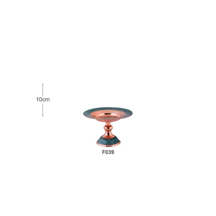 Aghajani Turquoise Inlaying (FiroozehKoobi) Dessert Plate Code F039 view 3