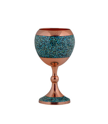 Aghajani Turquoise Inlaying (FiroozehKoobi) Goblet Code F108 view 1