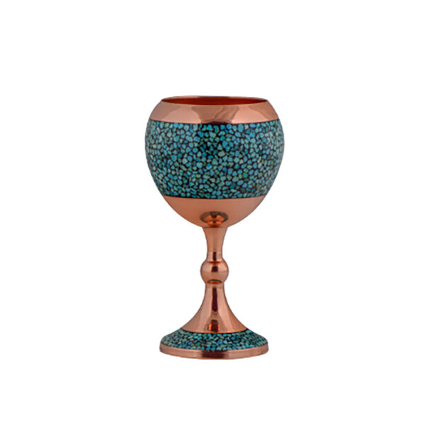 Aghajani Turquoise Inlaying (FiroozehKoobi) Goblet Code F108 view 1