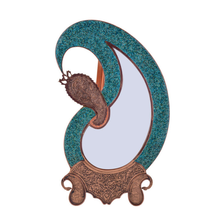 Aghajani Turquoise Inlaying (FiroozehKoobi) Mirror Model F181 view 1