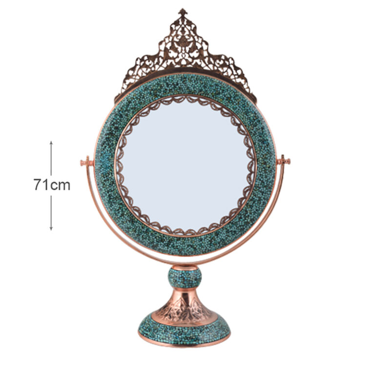 Aghajani Turquoise Inlaying (FiroozehKoobi) Mirror Model Tajdar Code F028 view 4