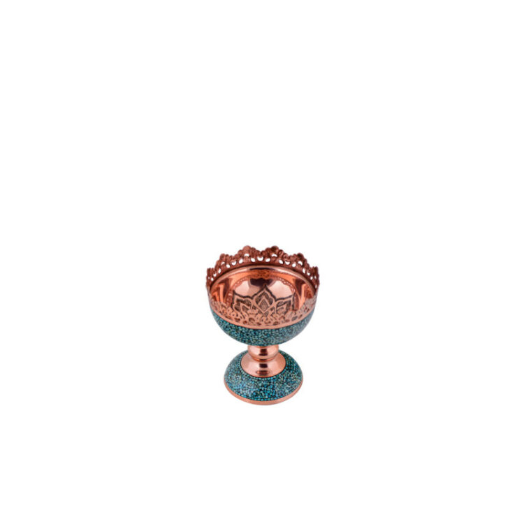 Aghajani Turquoise Inlaying (FiroozehKoobi) Nut Bowl Model F062 Code 11 Set of 6 view 3