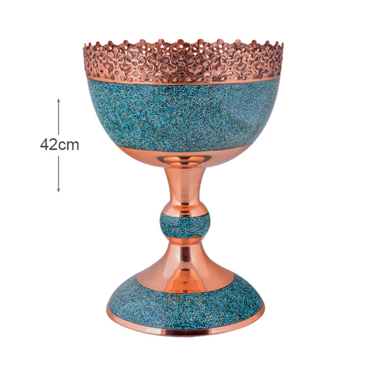 Aghajani Turquoise Inlaying (FiroozehKoobi) Nut Bowl Model Super Code F066 view 5