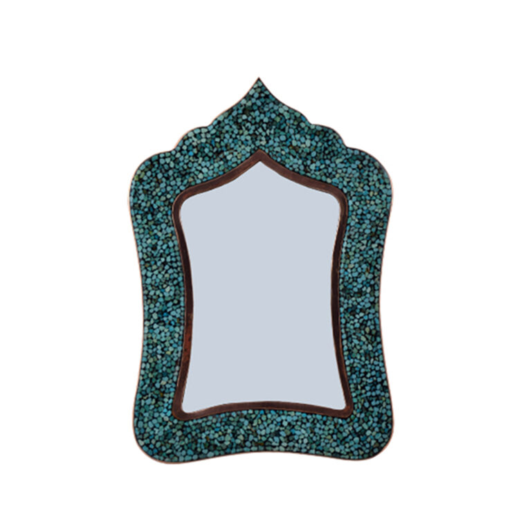 Aghajani Turquoise Inlaying (FiroozehKoobi) Rectangular Mirror Code 1 view 1