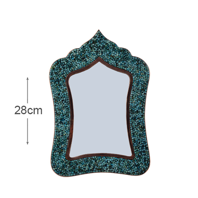 Aghajani Turquoise Inlaying (FiroozehKoobi) Rectangular Mirror Code 1 view 4