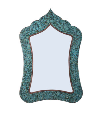 Aghajani Turquoise Inlaying (FiroozehKoobi) Rectangular Mirror Code 4 view 1