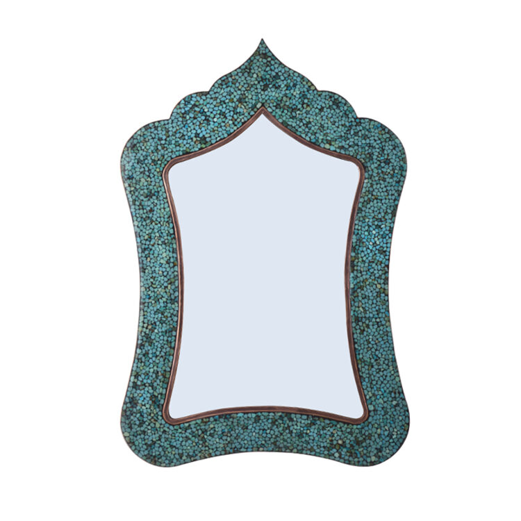 Aghajani Turquoise Inlaying (FiroozehKoobi) Rectangular Mirror Code 4 view 1