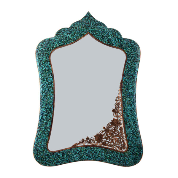 Aghajani Turquoise Inlaying (FiroozehKoobi) Rectangular Mirror Code 5 view 1