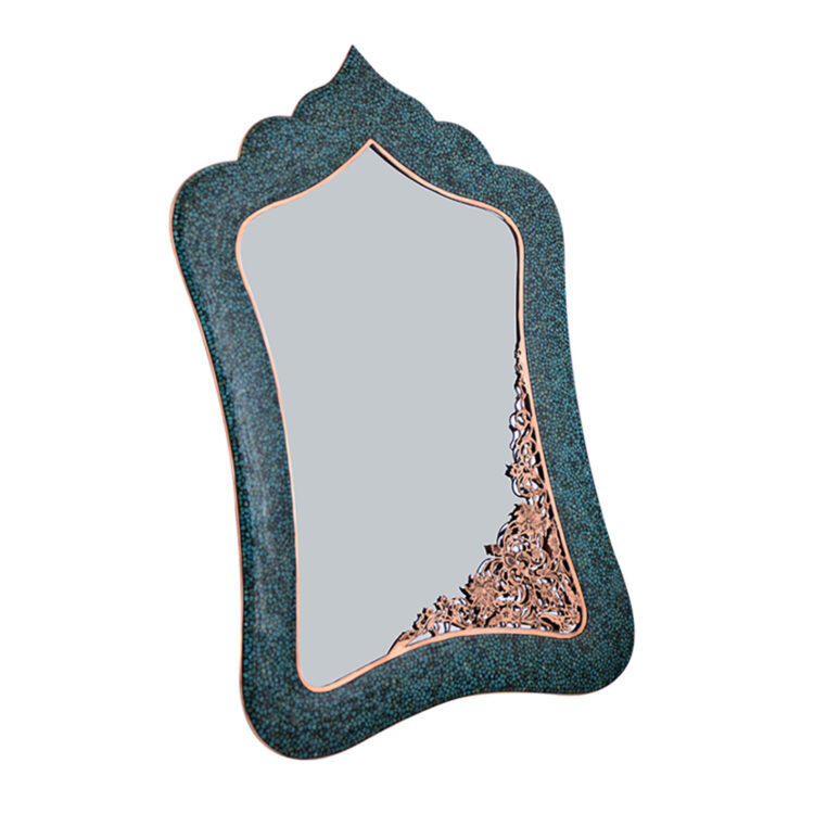 Aghajani Turquoise Inlaying (FiroozehKoobi) Rectangular Mirror Code 5 view 4