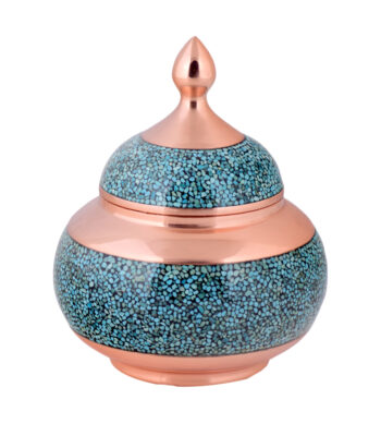 Aghajani Turquoise Inlaying (FiroozehKoobi) Sugar Bowl Code 9 view 1