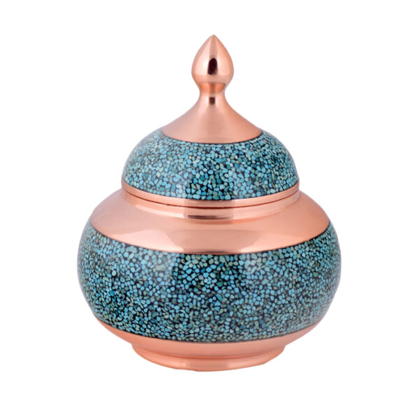 Aghajani Turquoise Inlaying (FiroozehKoobi) Sugar Bowl Code 9 view 1