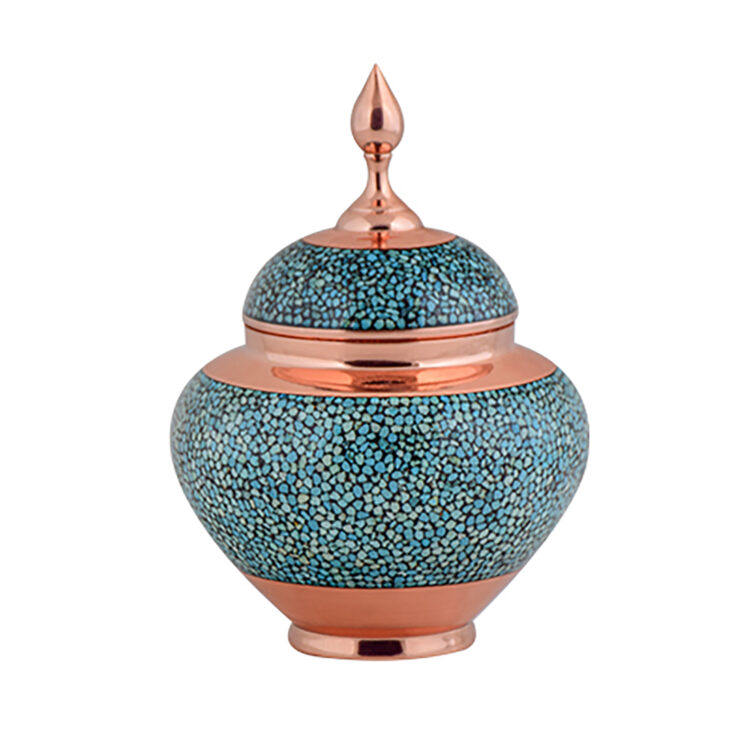 Aghajani Turquoise Inlaying (FiroozehKoobi) Sugar Bowl Model Sib Code 25 view 1