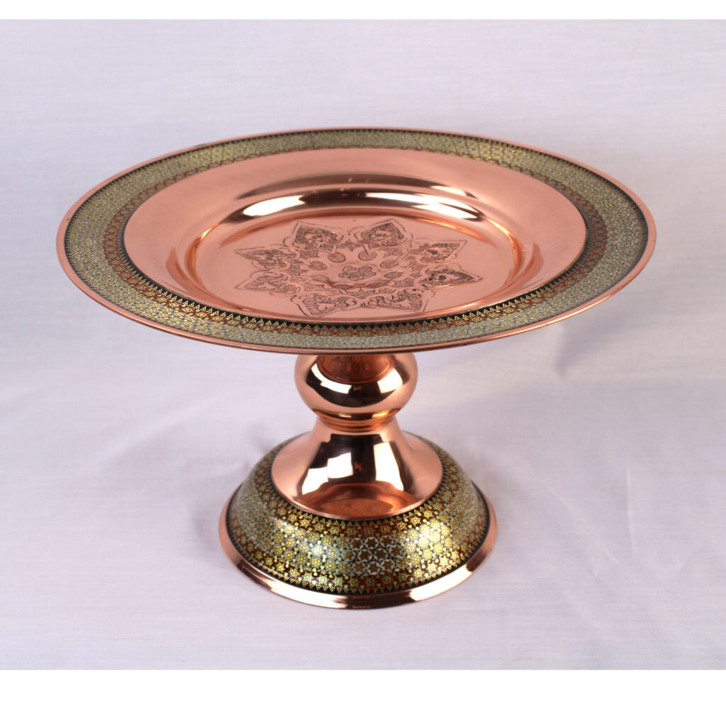 Copper Inlaid Sweet Dish Round Model sh30 view 4