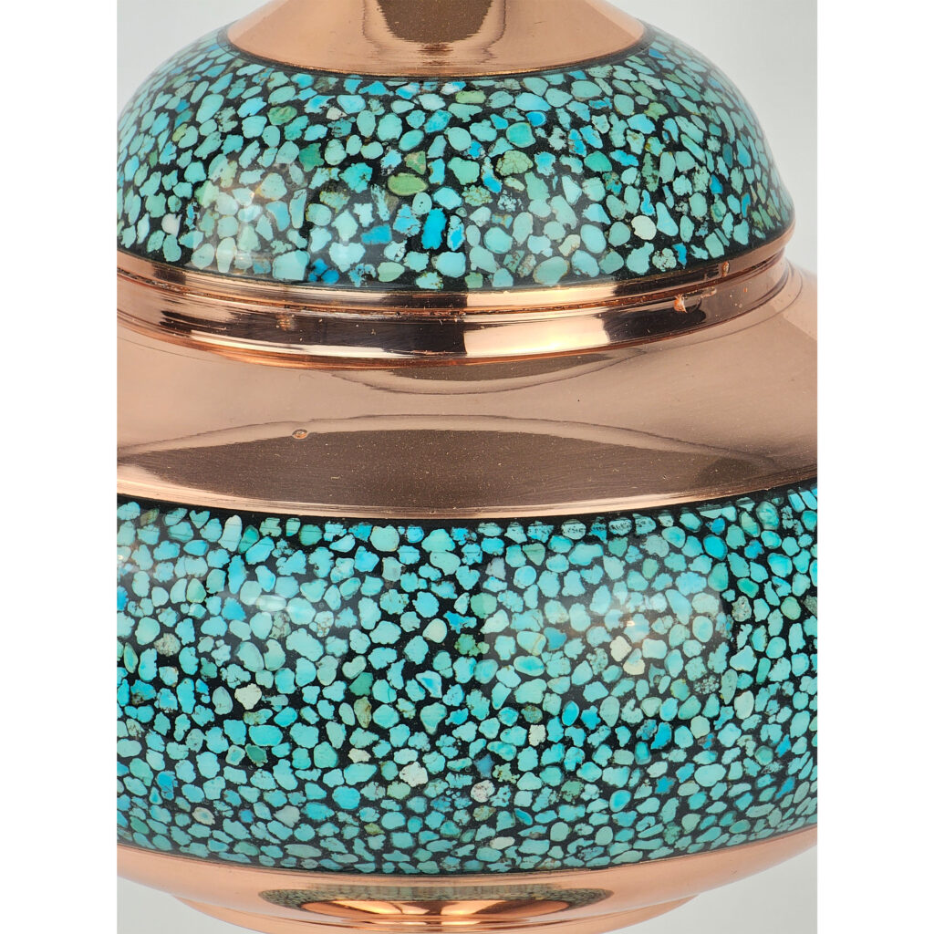 Shirazi Model Copper Turquoise Inlaying (FiroozehKoobi) Candy Bowl Code Sh25 view 3