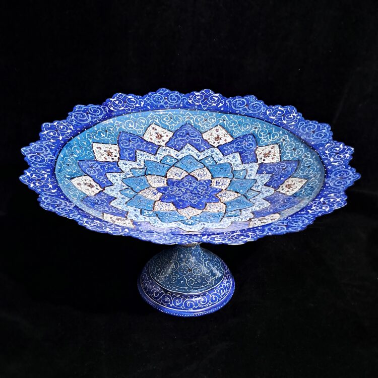 Copper Enamel Fruit Bowl Model Firouzeh view 1