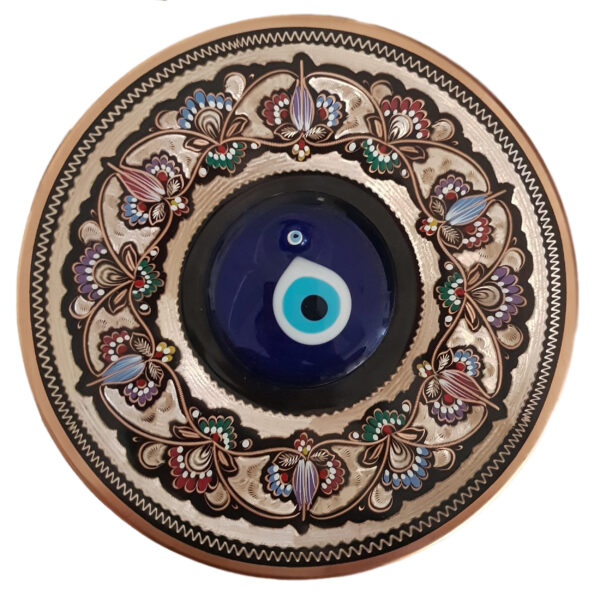 Copper Enamel Plate Model Eyed Code 165 view 1