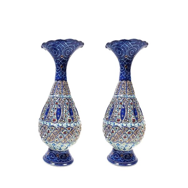 Copper Enamel Vase Model Sarahi Code S30 Set of 2 view 1