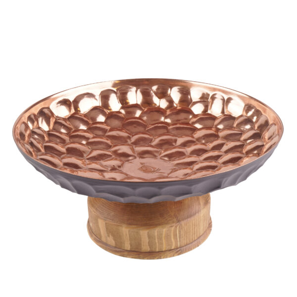 Copper Fruit Bowl Modern Pedestal Model Code 2 view 1