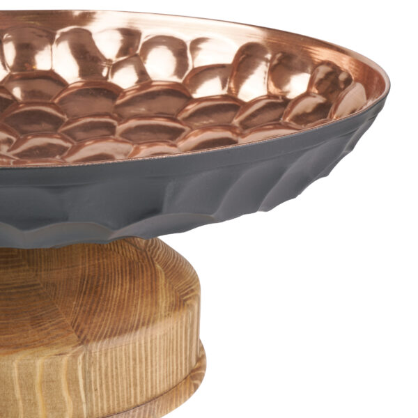 Copper Fruit Bowl Modern Pedestal Model Code 2 view 2