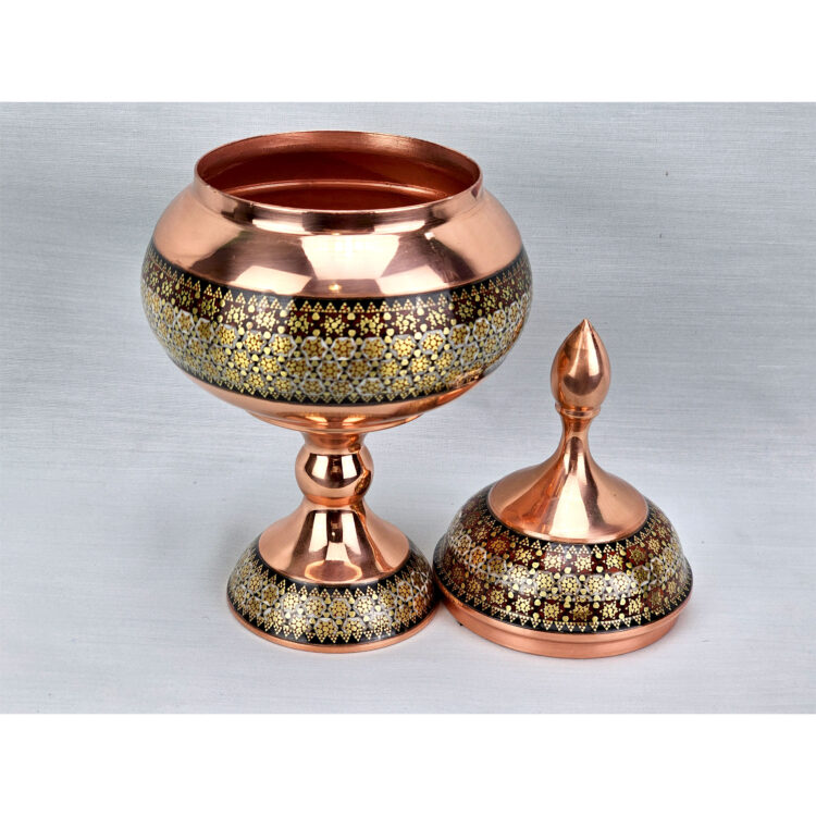 Copper Inlaid Candy Bowl Code k101 view 3