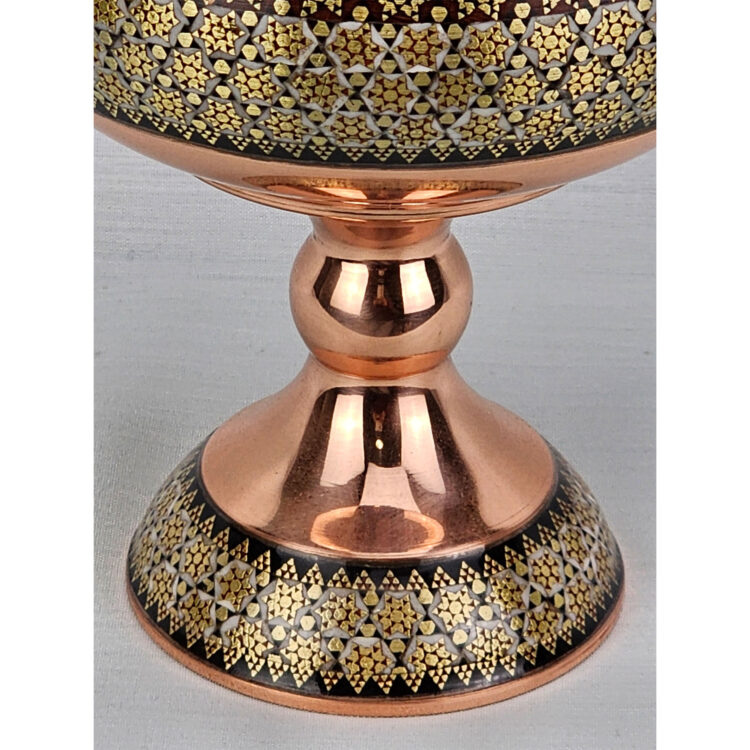 Copper Inlaid Candy Bowl Model Zarnegar Code Sh25 view 5