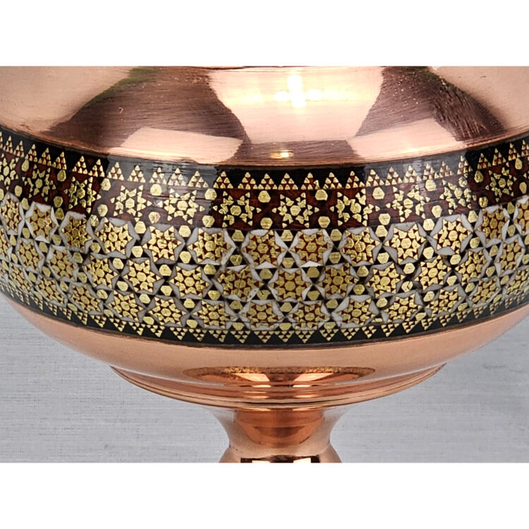 Copper Inlaid Candy Bowl Model Zarnegar Code Sh25 view 6